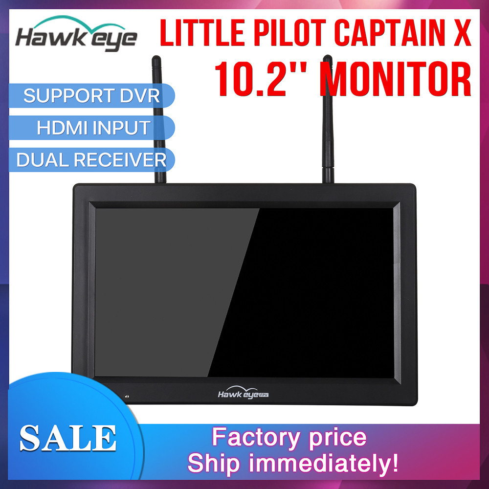 Hawkeye Little Pilot Captain X FPV Monitor with DVR 5.8G 60CH 10.2 inch ...