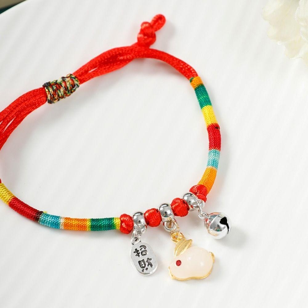 FUZOU Dragon Boat Festival Bracelet, Chinese Style Adjustable Braided