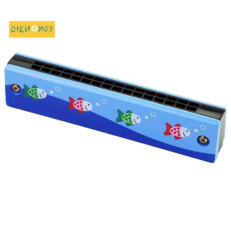 Wooden Harmonica for Children Toys Musical Instruments 16 Holes Double ...