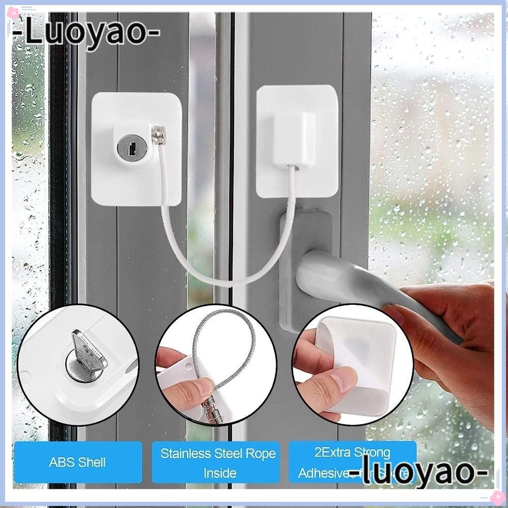 LUOYAO1 Window Safety Lock No Drilling Refrigerator Door Lock Self ...