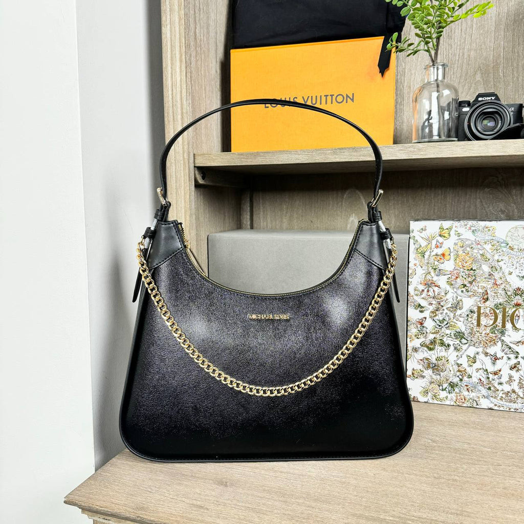 MK Wilma Large Chain Shoulder Bag in Black (35H3G3WL3L) | Shopee Malaysia