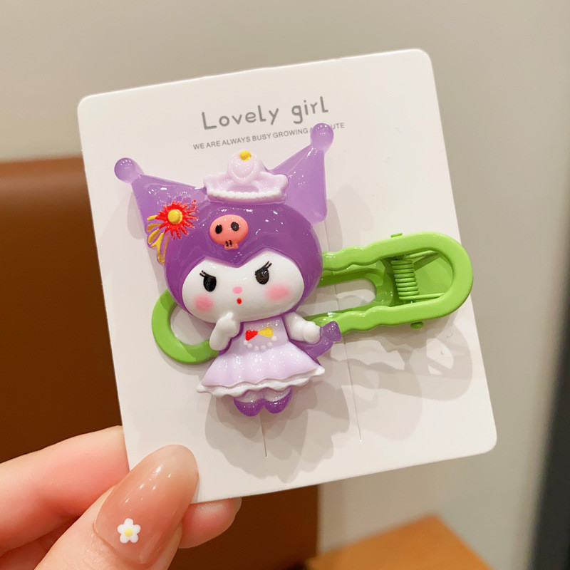 Sanrio Kuromi Melody Hair Clips with Patrick, Krabs, and