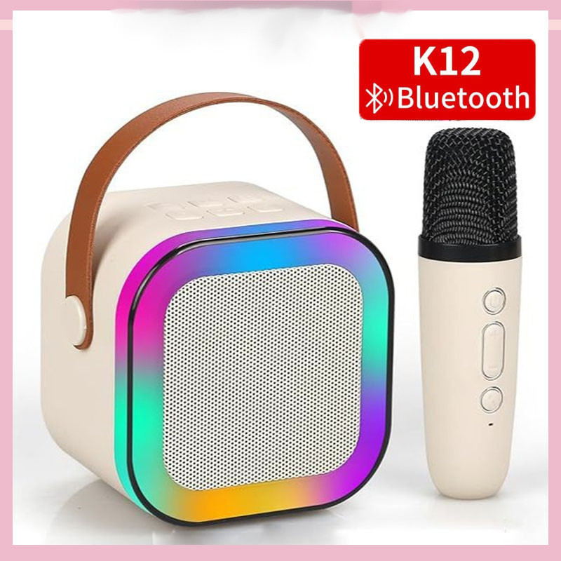 K12 Wireless Karaoke Bluetooth Speaker with Microphone Mini Bluetooth ...