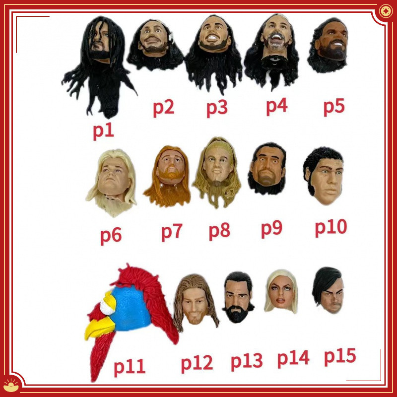 Wwe Wrestler figure Head Sculpture 6-7inch Action figure Head Sculpture ...