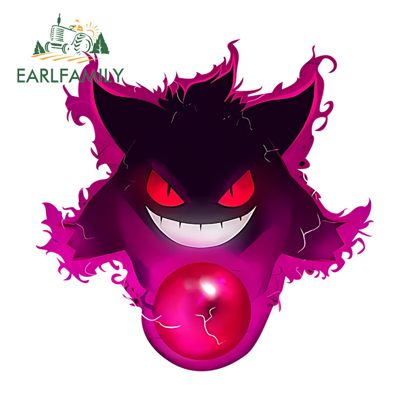 EARLFAMILY Gengar Pokemon Cooler Car Sticker Refrigerator Surfboard ...