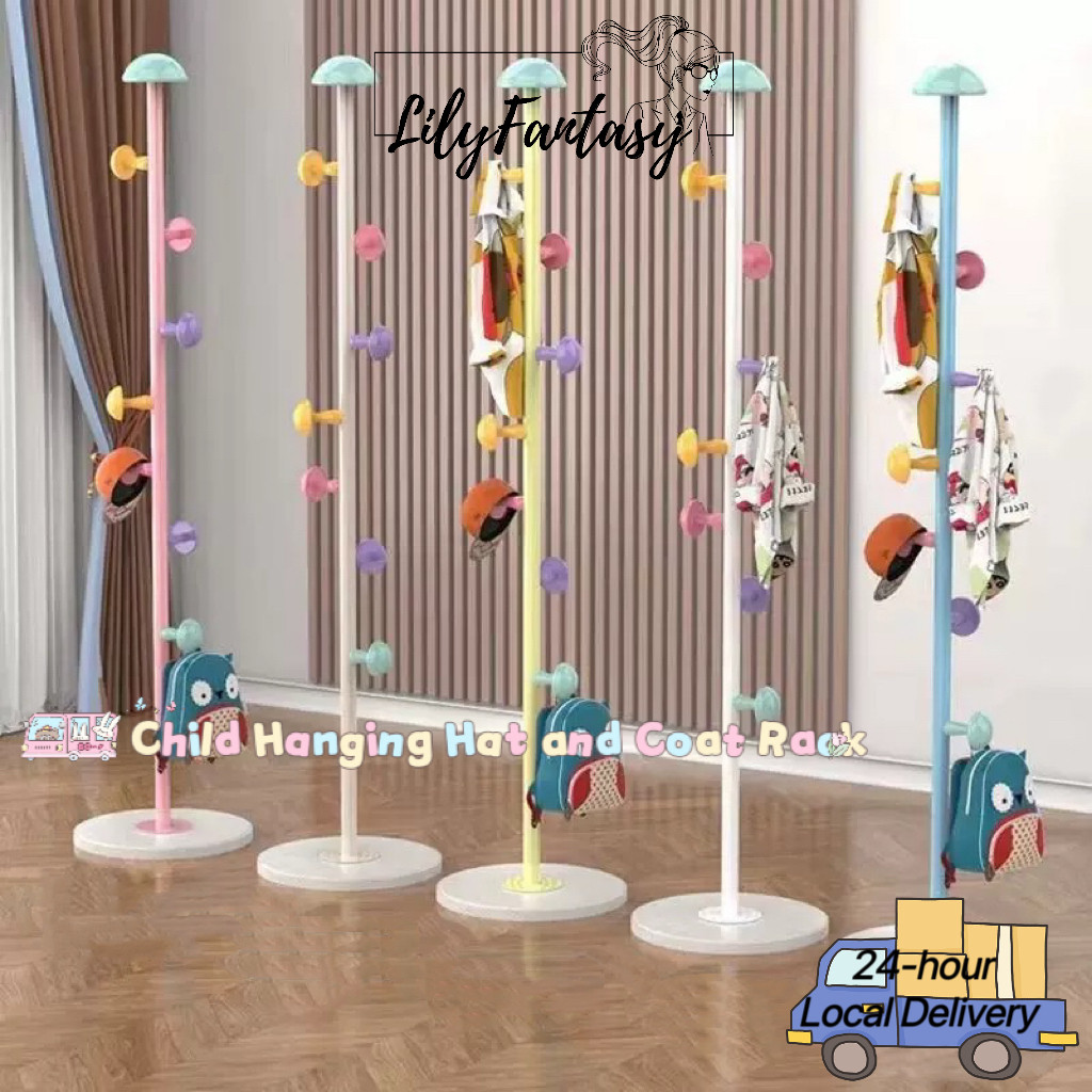 Child Hanging Standing Hat and Coat Rack Penyangkut Baju Beg Home ...