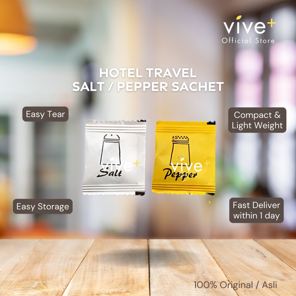 GENERAL Hotel Travel Salt White Pepper Sachet Stick | Garam Lada Putih ...