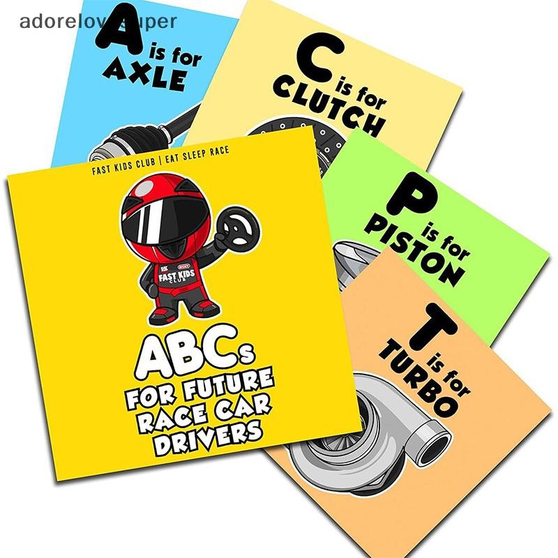 AD1MY Abc Book For Future Racers Children Racing Parts Learning ...