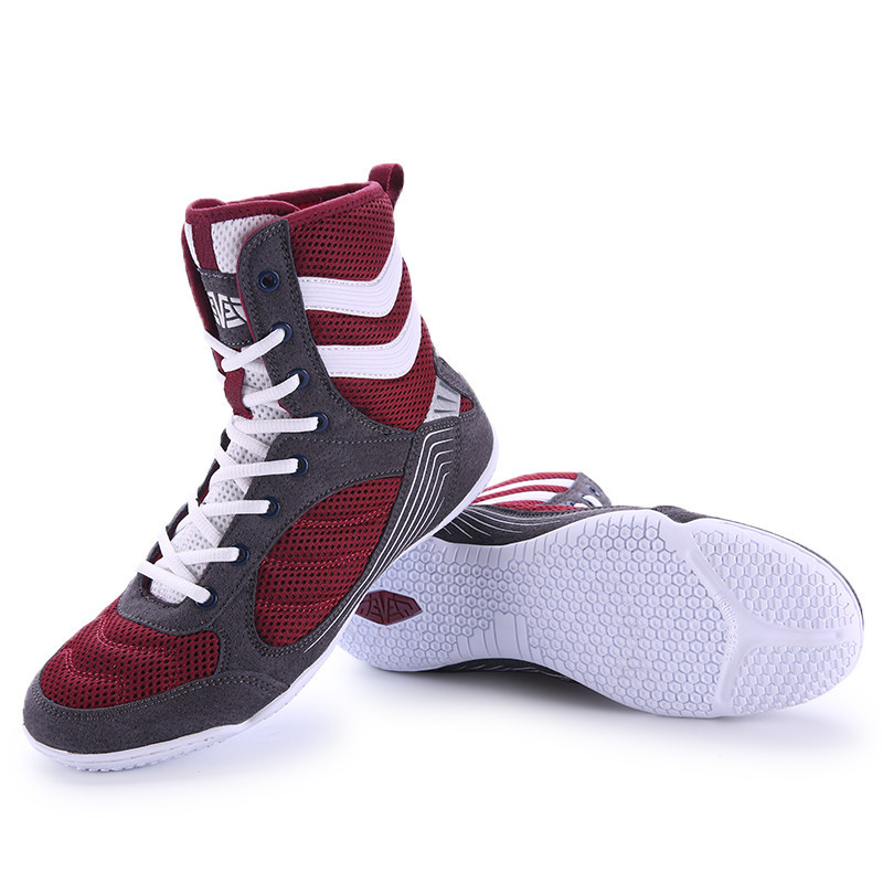 New Men's and women's professional wrestling shoes, high-top combat ...