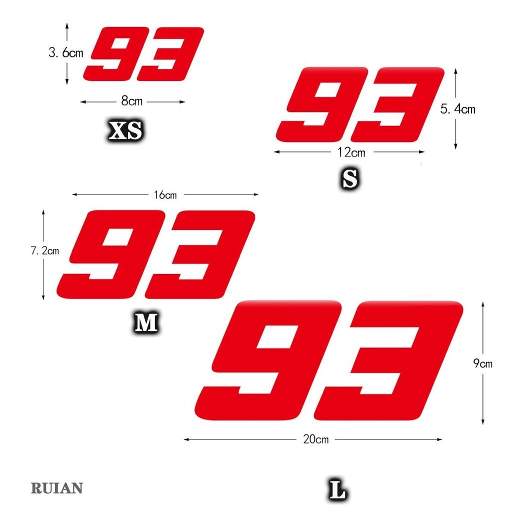 Digital 93 Stickers Marquez Signature Stickers for Honda Motorbike ...