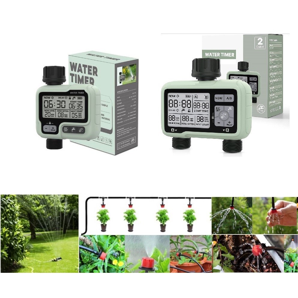 Irrigation Timer Waterproof Automatic Watering Timer Controller IPX5 ...