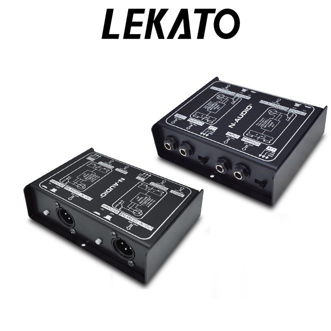LEKATO Passive DI Box TS to XLR Audio Converter with Ground Lift Switch ...
