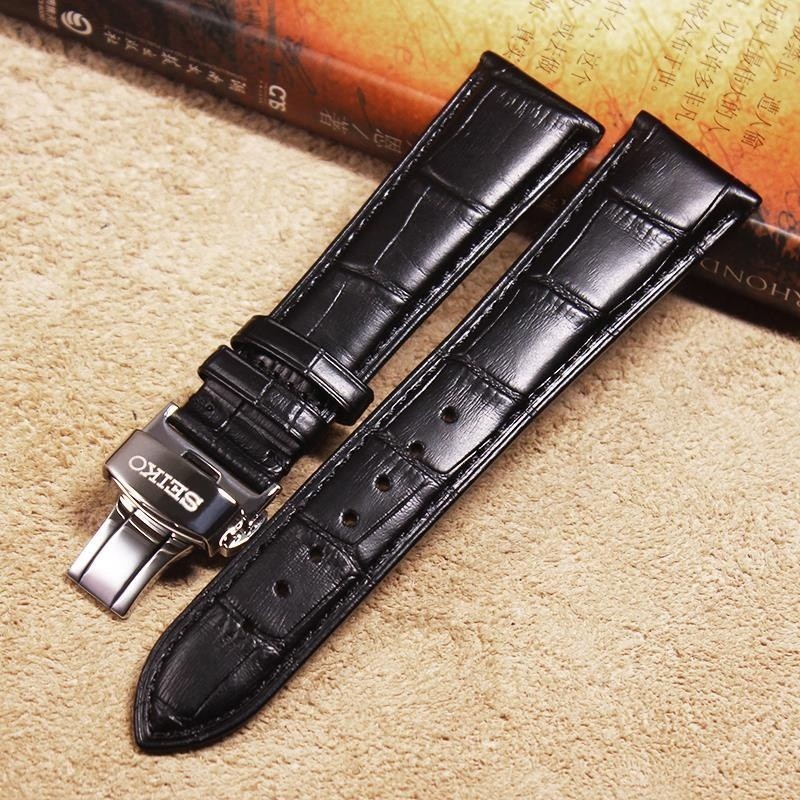 For Seiko 5 genuine leather strap seiko snxs79 Navigation Cocktail series leather strap butterfly buckle watch accessory18 19 20 22mm Shopee Malaysia