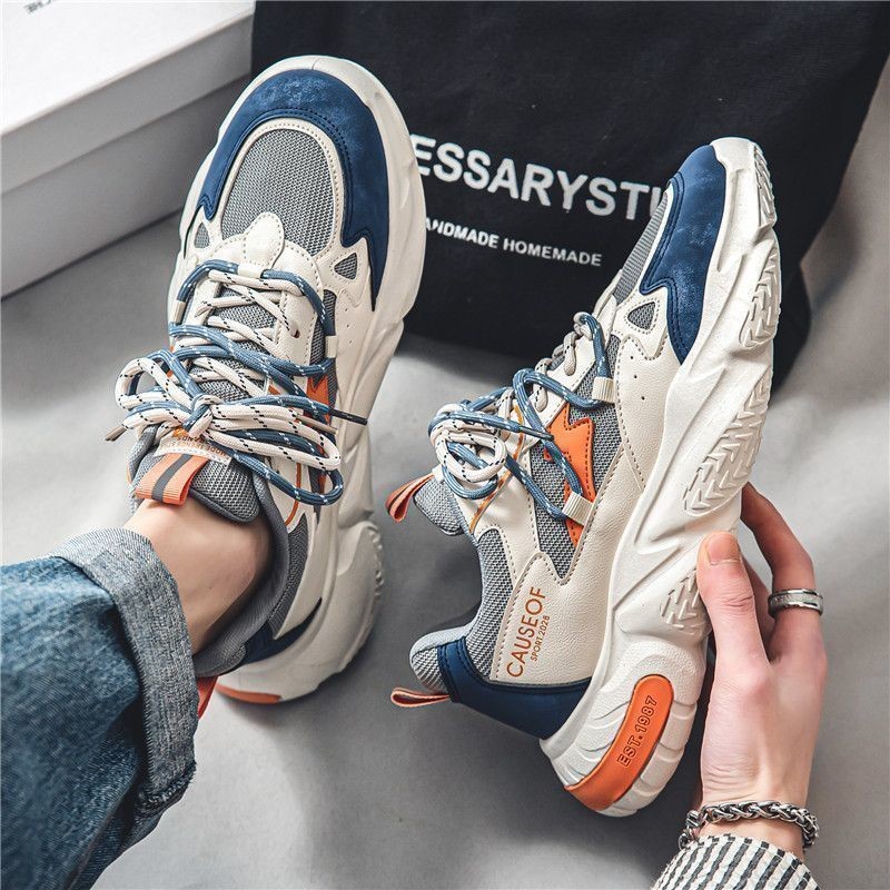 Tata Men s Shoes Summer Breathable Black Sports Shoes Men s Trendy Thick Soled Tire Casual Shoes Shopee Malaysia