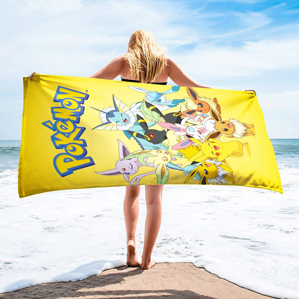 Pokemon Home Towel Cute Room Decor Microfiber Quick Dry Travel Bath Sauna for Beach Towels Shopee Malaysia