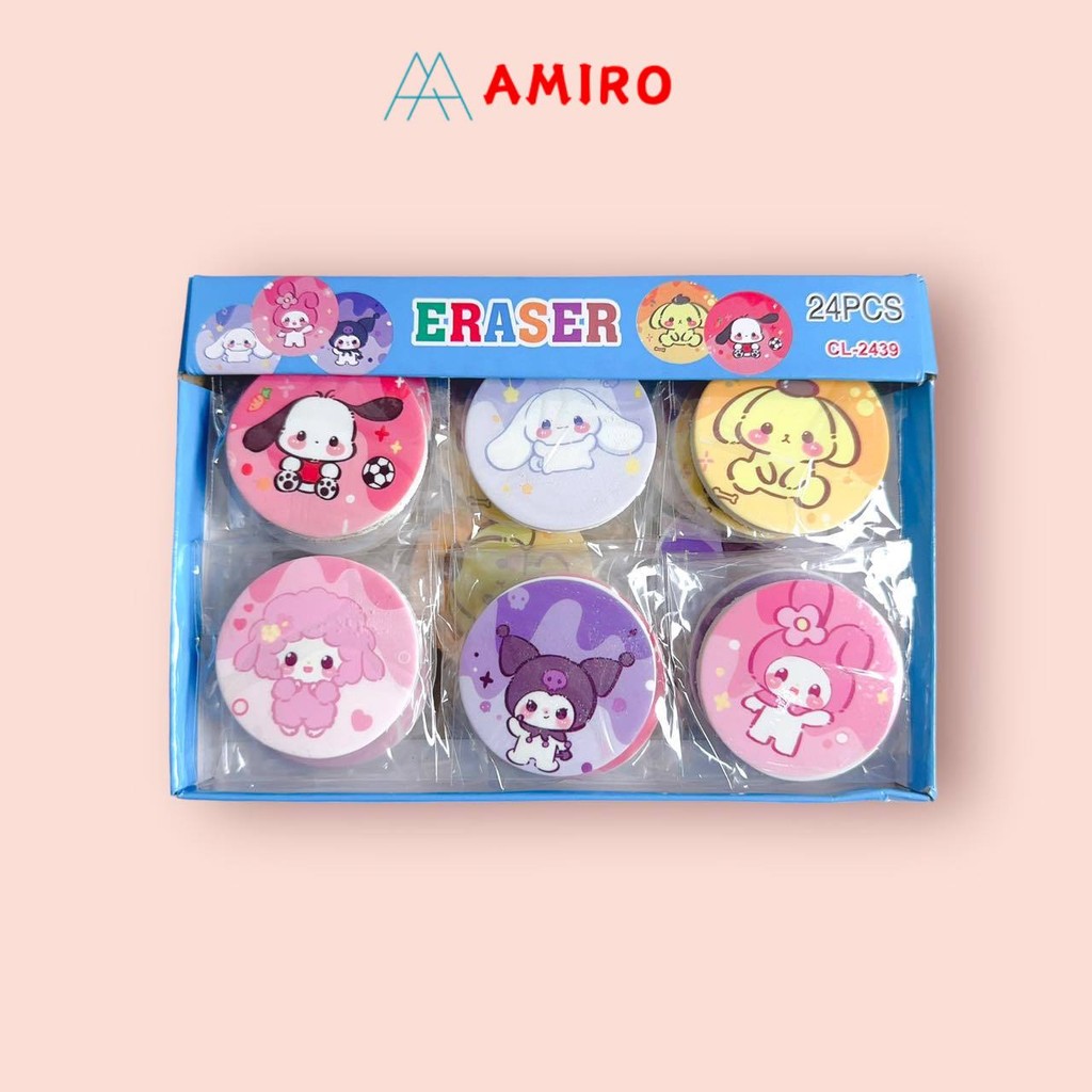 (24pc) 1 box eraser / cute sanrio kuromi character eraser / fancy OB ...