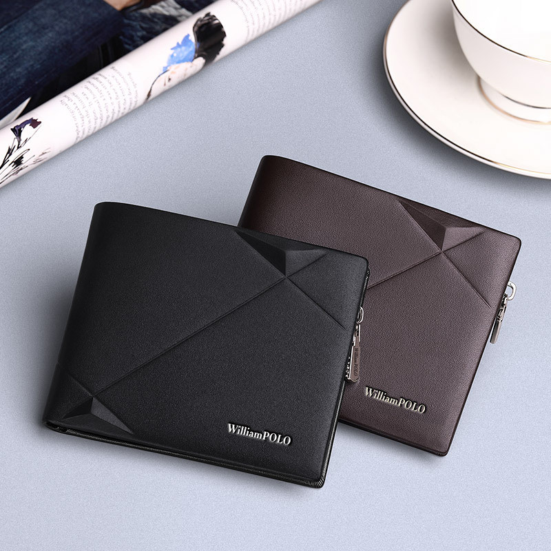 WILLIAM POLO Wallet for man leather short wallet business casual dompet ...