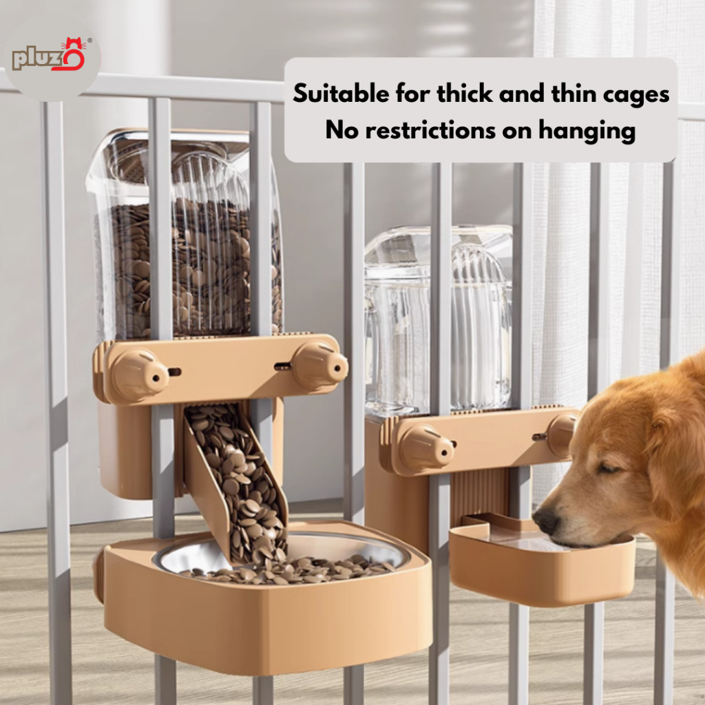 😺HUGE Size😺Pet Food Bowl Can Hang Stationary Dog for Cat Cage Feeder ... - Large Pet Feeder Stationary Trays Meals Per Hours