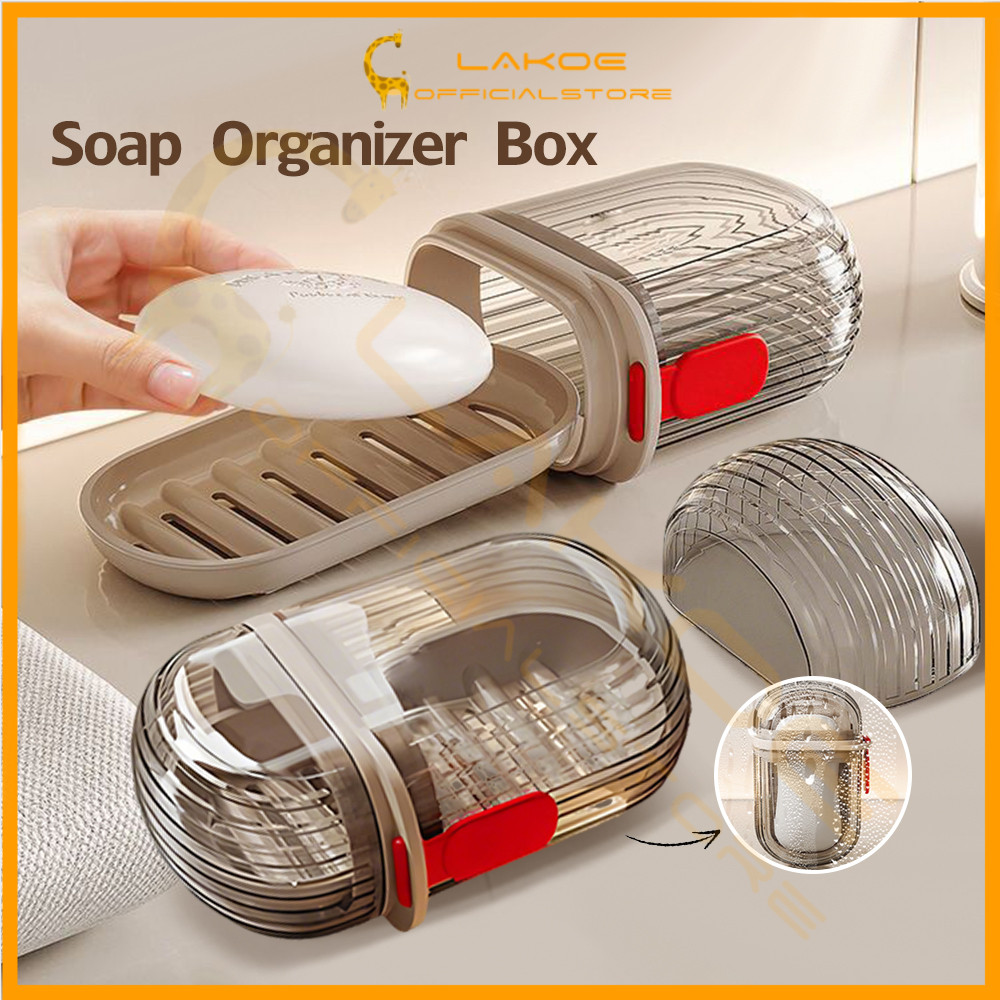 LAKOE Travel Soap Box Soap Container Waterproof, Bathroom Supplies with ...