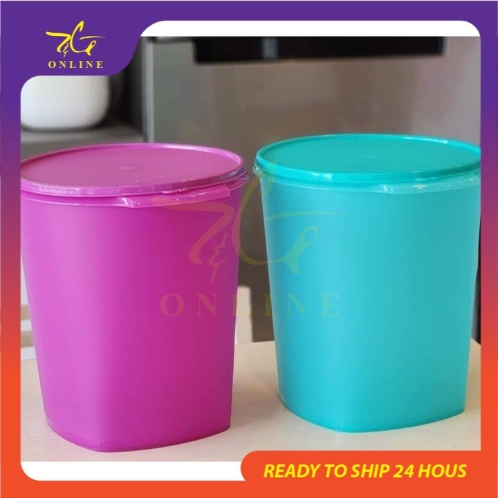 Tupperware 11l Deco Canister Bekas Raya Prawn Udang Ikan Keropok Kerepek Food Storage Stays 8375