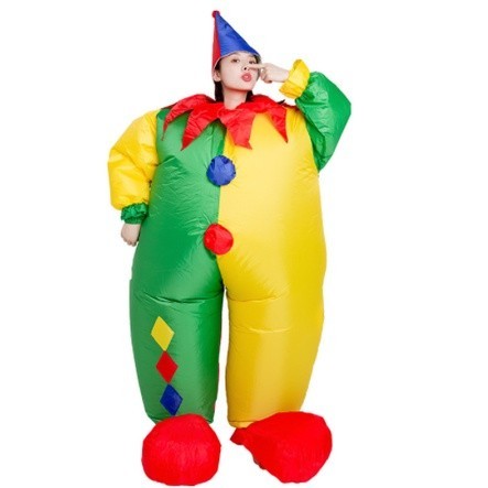 Hilarious Circus Inflatable Clown Costume Halloween Carnival Role-play ...