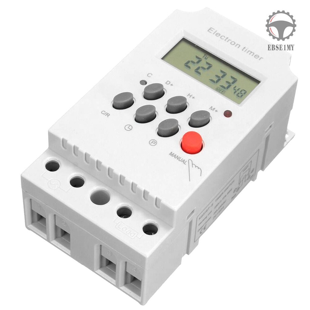 Ac 220v 25a Digital Programmable Timer Din Rail Electronic Timer Time 