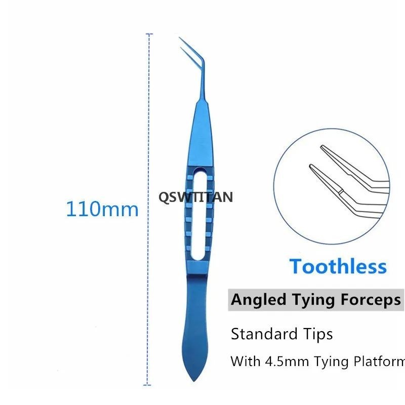 Titanium Ophthalmic Forcep Angled tweezers without tooth Ophthalmic ...