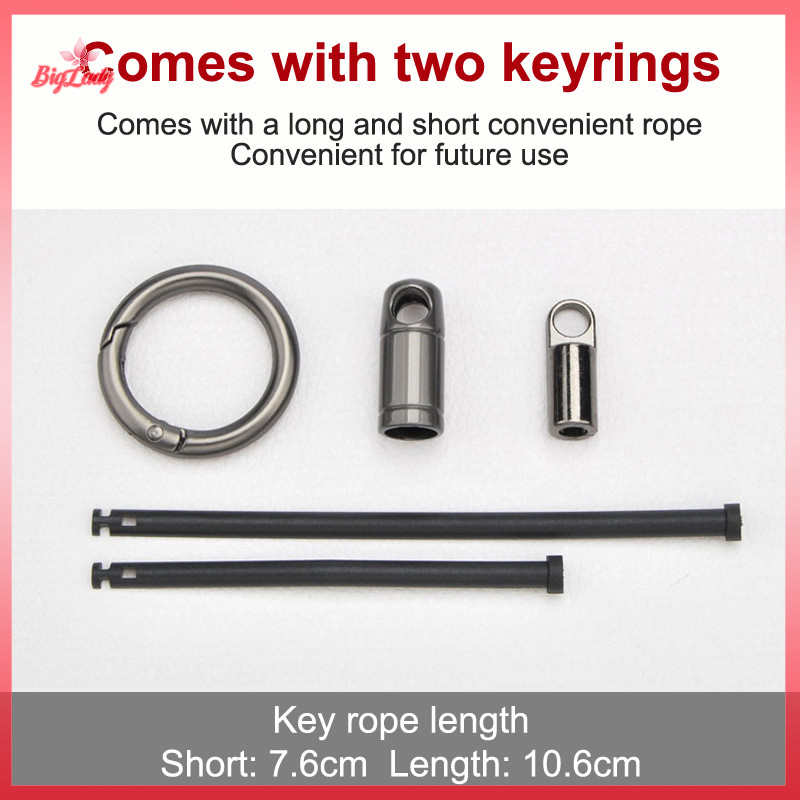NFPH> Anti-Lost Car Key Ring High Quality Split Rings Keyring Leather ...