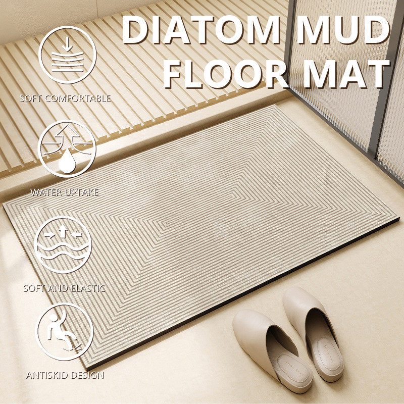 Diatomite Floor Mat for Bathroom Home Decorative Non-Slip Mat Door ...