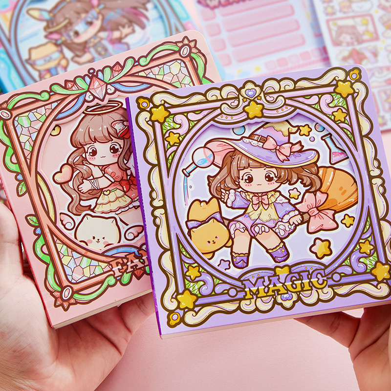 Mr. Paper 80 copies/copy Square edition Cute girl cartoon character ...