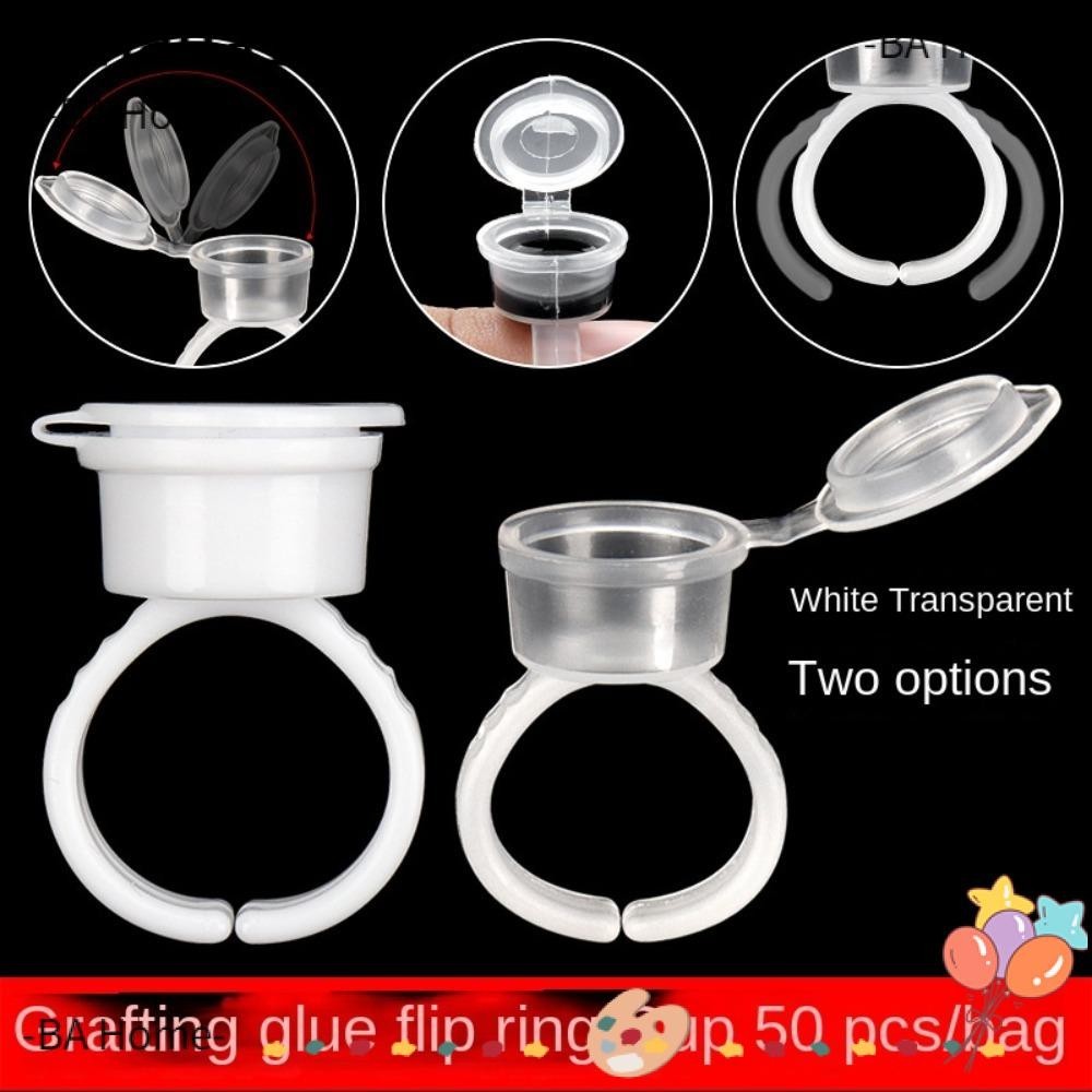 BA 50PCS Tattoo Pigment Ink Ring Cups, Cover Cap Plastic Pigment Cup ...