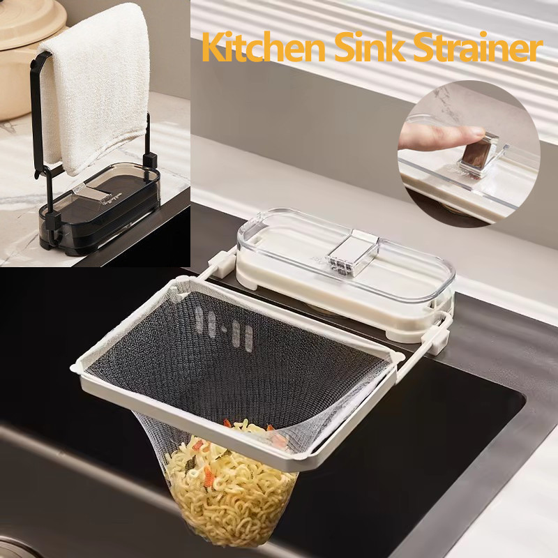 Suction Cup Kitchen Sink Filter Rack with 50 Pcs Filter Mesh Bags ...