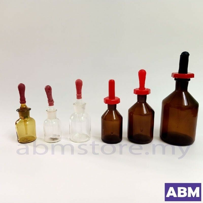 Glass Dropping Bottle 30ml / 60ml / 125ml/ 250ml Transparent Clear ...