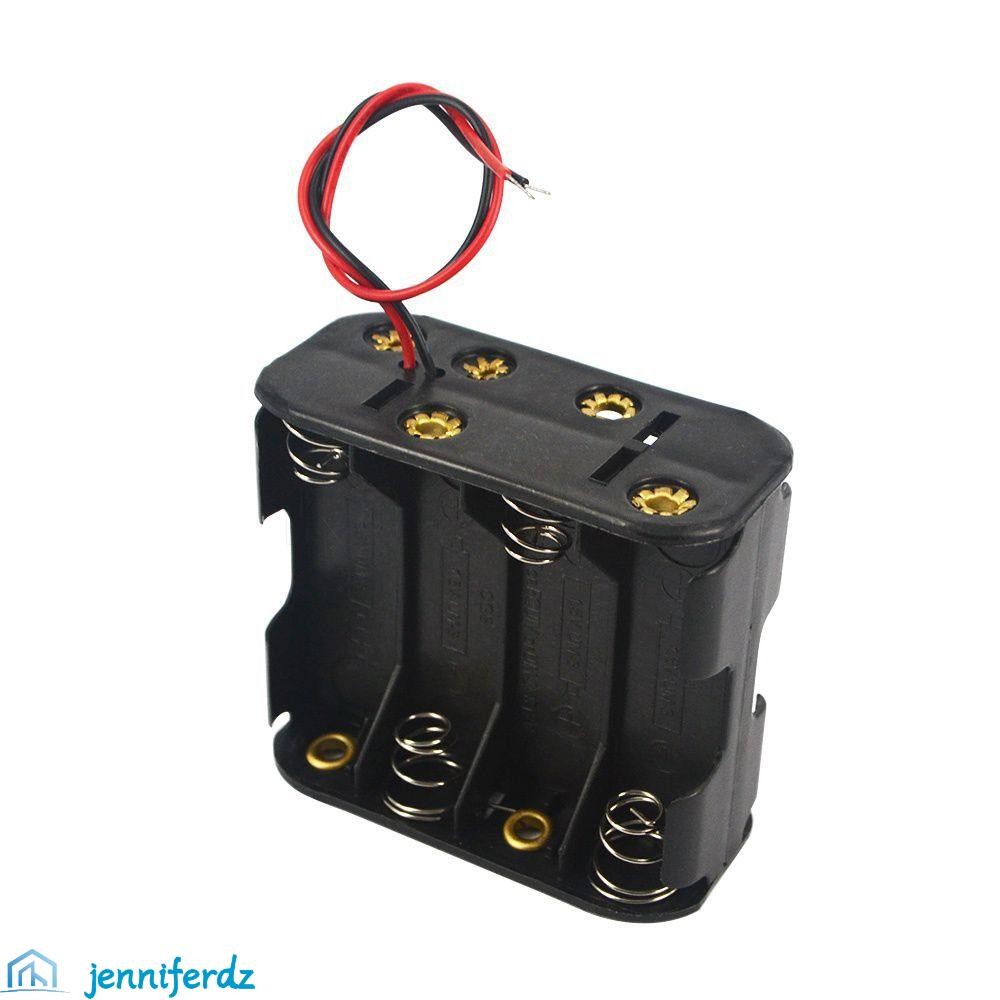 2Pcs 8x AA Gr??e Cell Battery Clip Holder Storage Box 12V Case With Draht Blei E - Foto 4