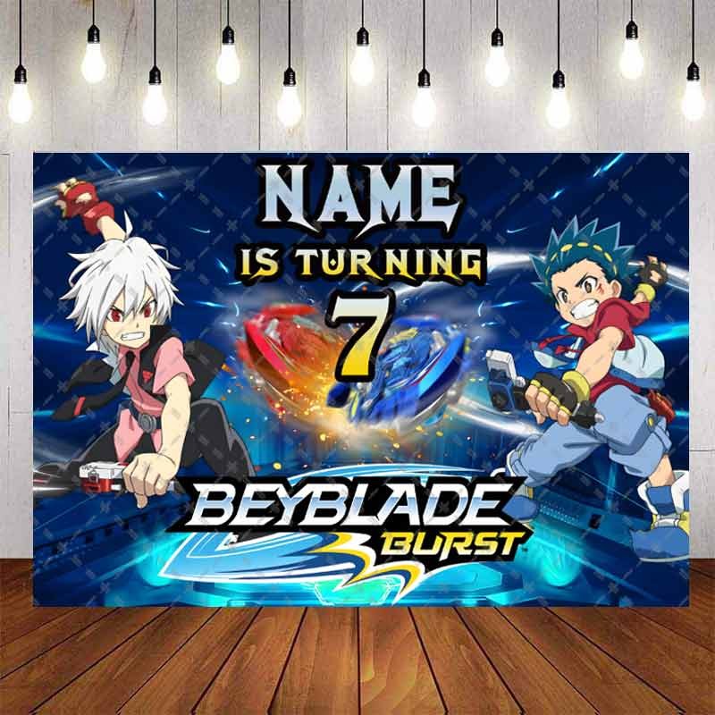 Beyblade Red Vs Blue Party Birthday Backdrop For Photography Baby ...