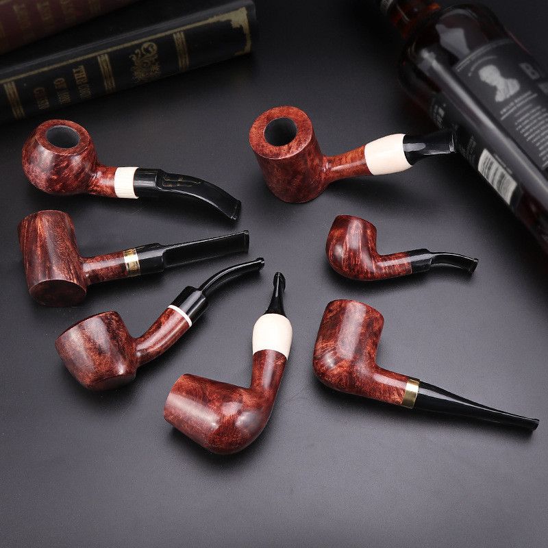 Heather Root Handmade Solid Wood Pipe Factory Direct Sale Creative ...