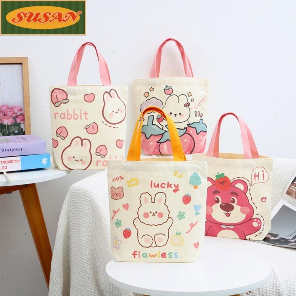 SUSANS Canvas Bag, Cute Cartoon Print Tote Bags, Fashion Large capacity ...