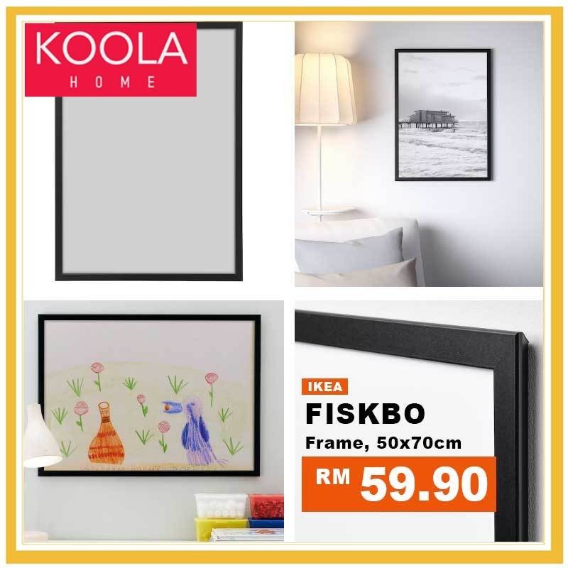 KOOLA FISKBO Photo Frame 50x70 Size Besar Hitam Putih Black White Ruang ...