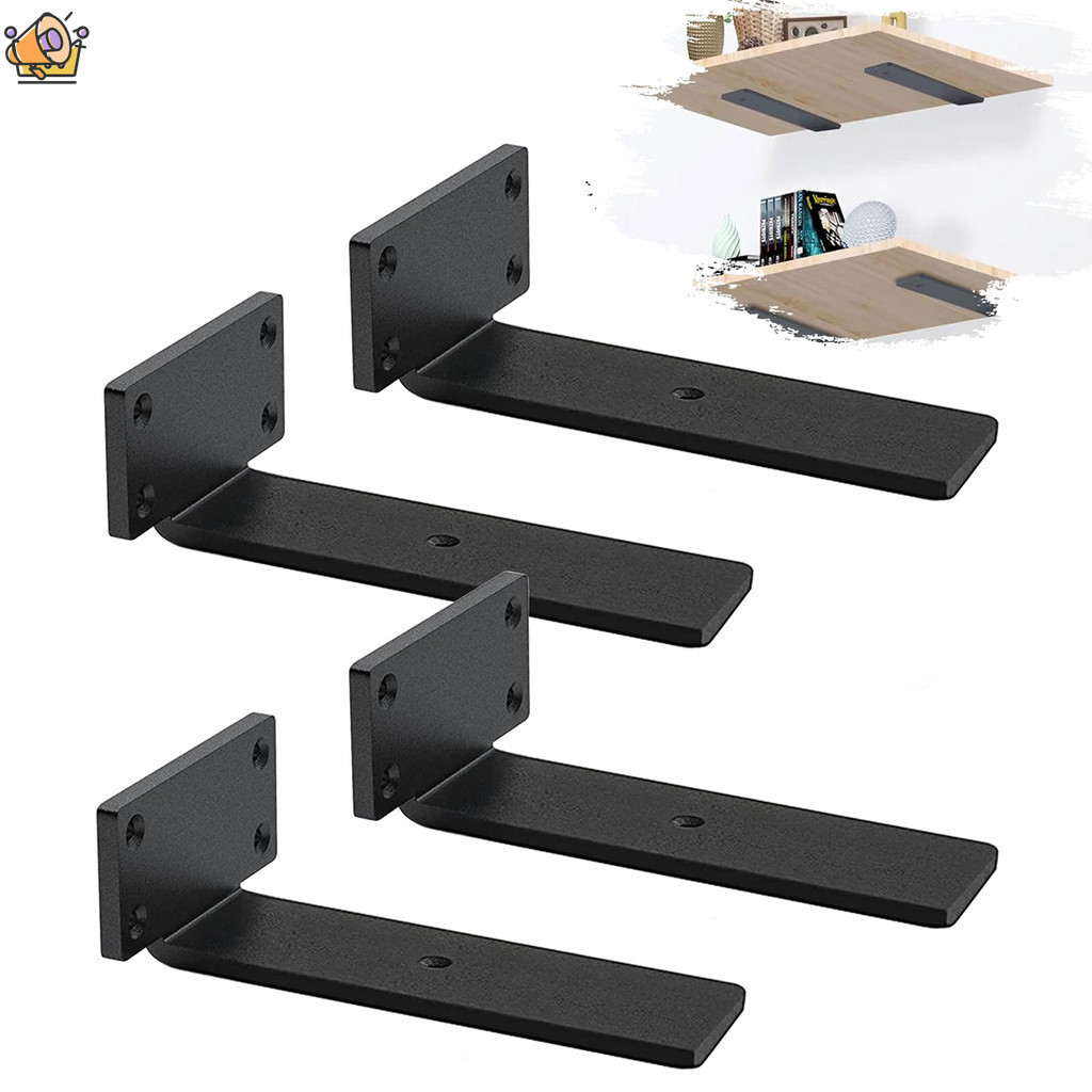 Hidden Shelf Bracket High Load Bearing Solid Iron Bracket Inconspicuous ...