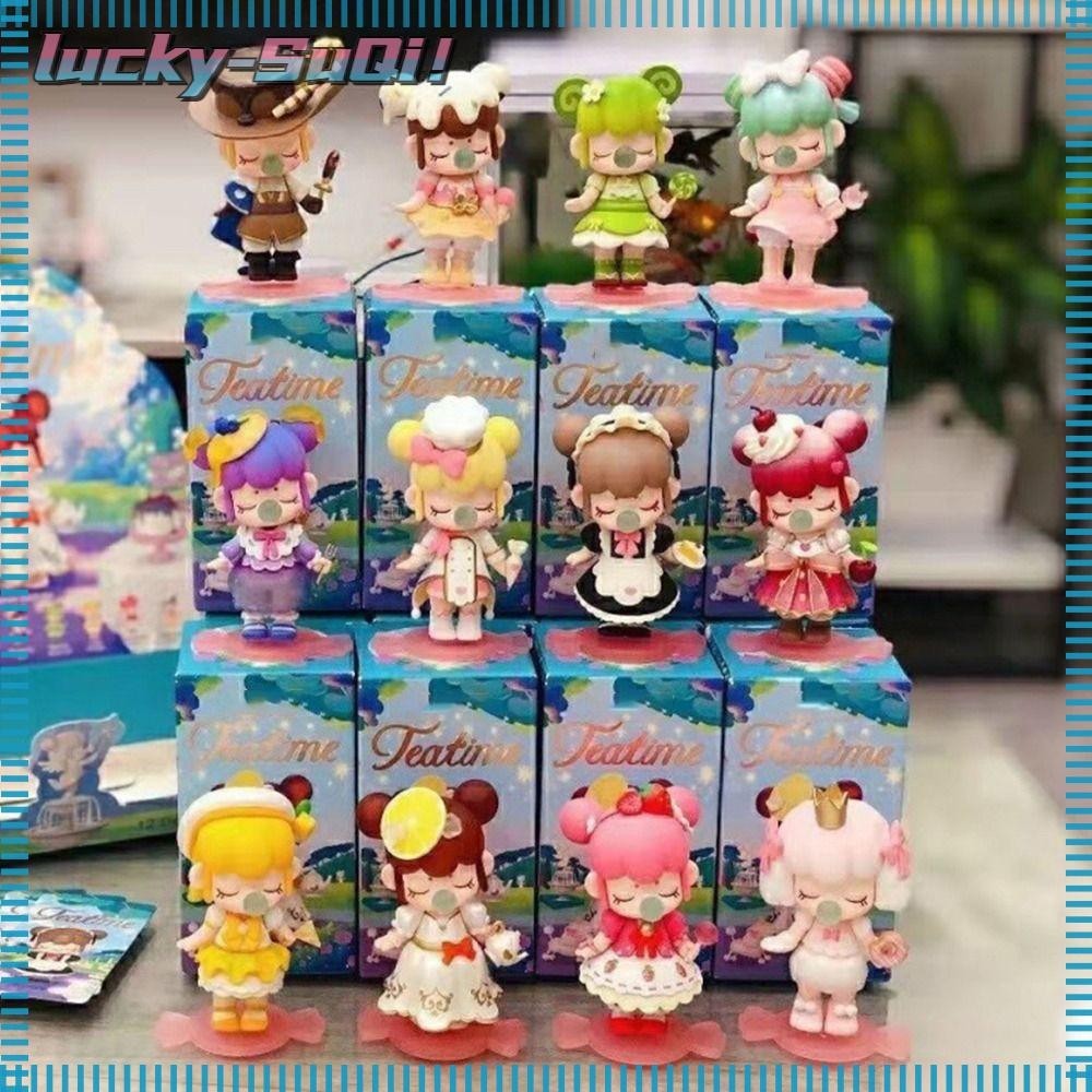 LUCKY-SUQI Box, Kawaii POPMART Bubble Marte Anime Cartoon Figure Model ...