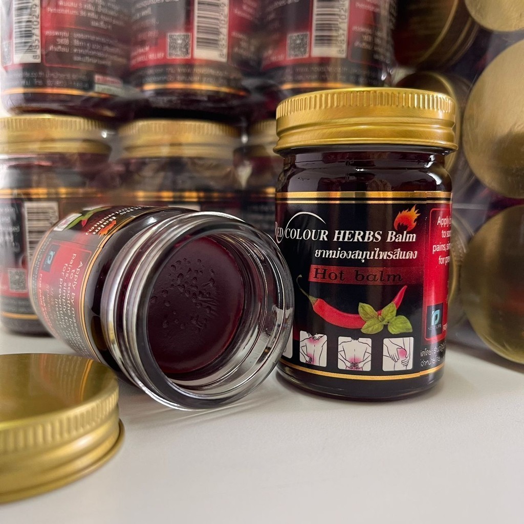 Thailand Red Hot Chili Balm Red Colour Herbs Balm Hot Balm 泰国辣椒草药膏 ...
