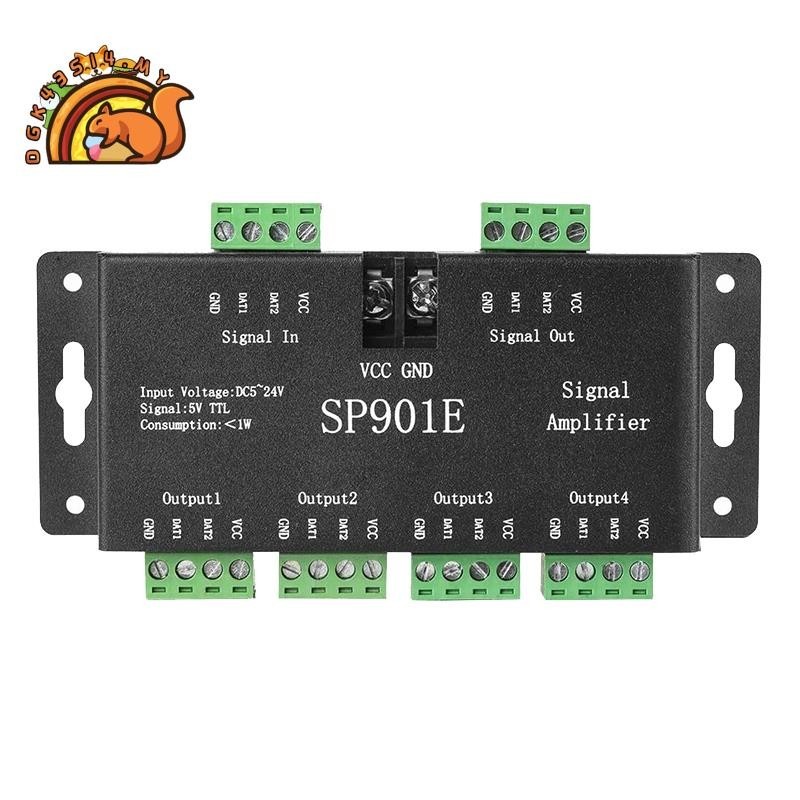 SP901E LED Pixel SPI Signal Amplifier Repeater Addressable LED Strip ...