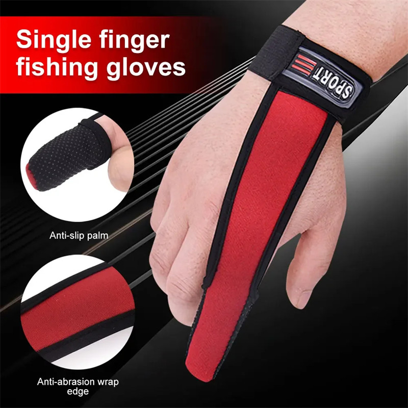 Single Finger Protector Fishing Gloves fishing line Fishermen Non-Slip ...