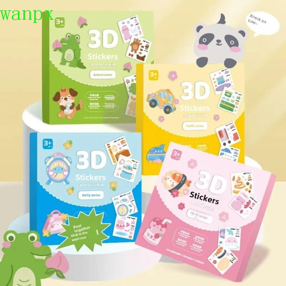 WANPX 3D EVA Stickers Books, Paper Educational Toys DIY Paste Material ...