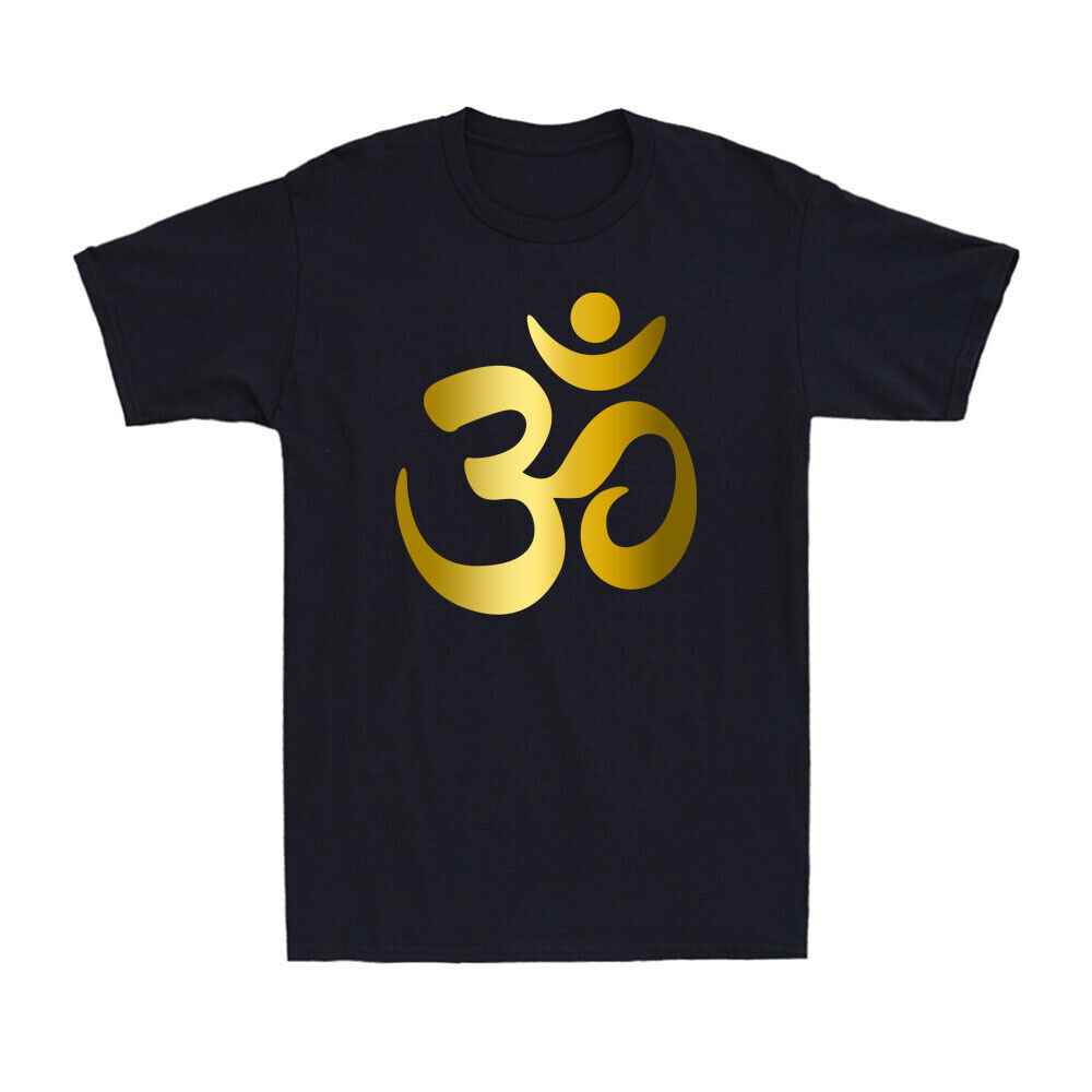 Om Omkar Aum Symbol Spiritual Yoga Meditation Zen Golden Print Men'S T ...