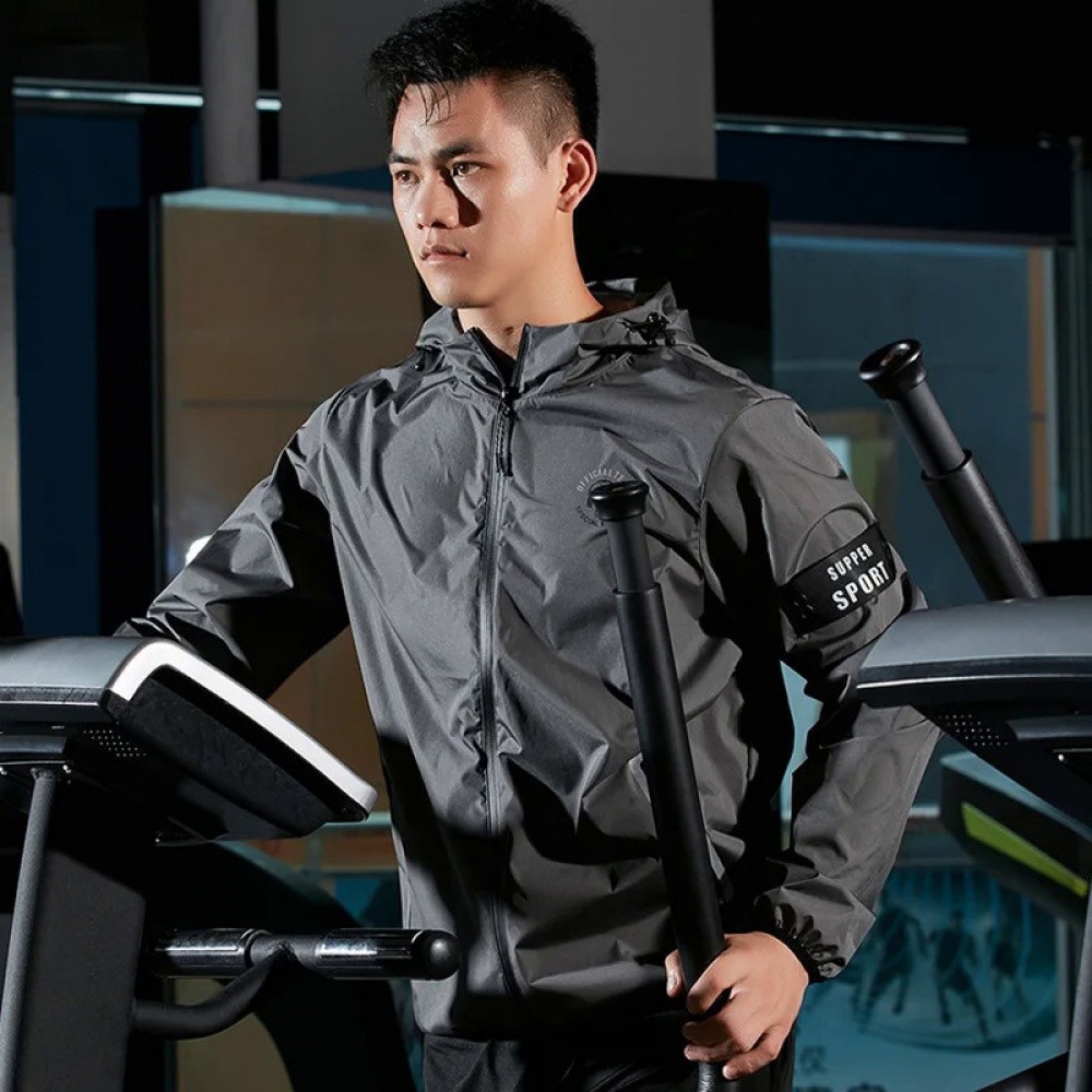 「Le Runner」Jogging Sauna Suit Men Boxing Training Waterproof Sportswear ...