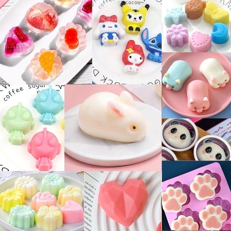 Influencer Bunny Pudding Mold Silicone Jelly Mousse White Jelly Milk ...