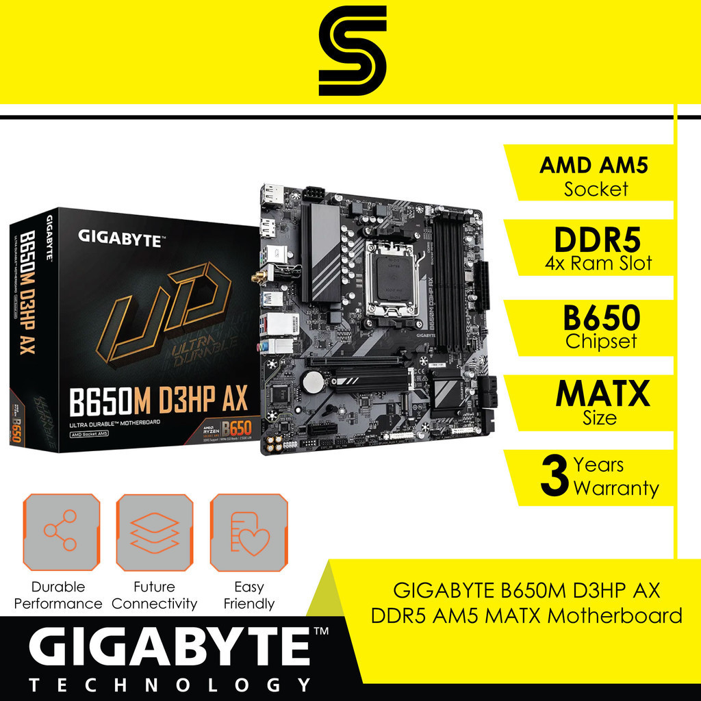 Carte Mère Gigabyte B650M D3HP AX Ultra Durable – Neuve Sous Blister