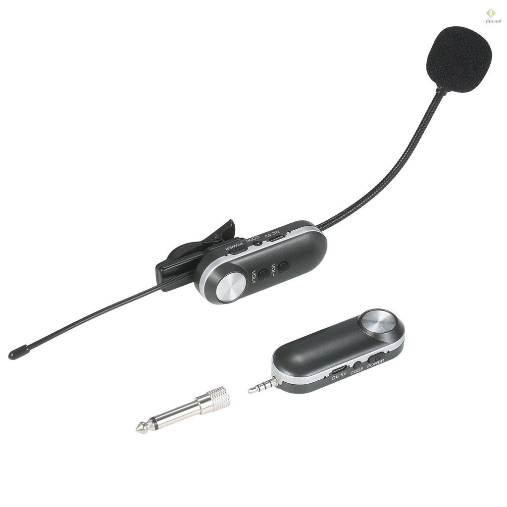 UHF Headset Wireless Microphone Instrument Mic Omni-directional Hifi ...