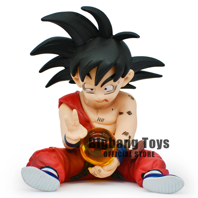 10cm Dragon Ball Z Anime Figure Goku Kid Injuried Sitting Ver. PVC ...